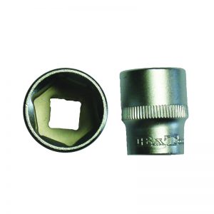 Hylsa 3/8 tum, 6kt., EasyDrive kort (tum)